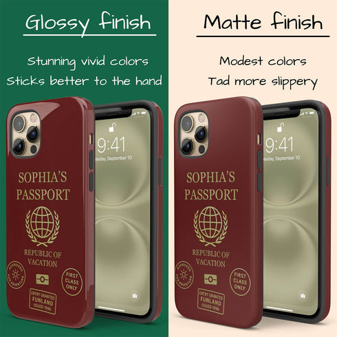 Personalized Classic Passport Cover iPhone Case